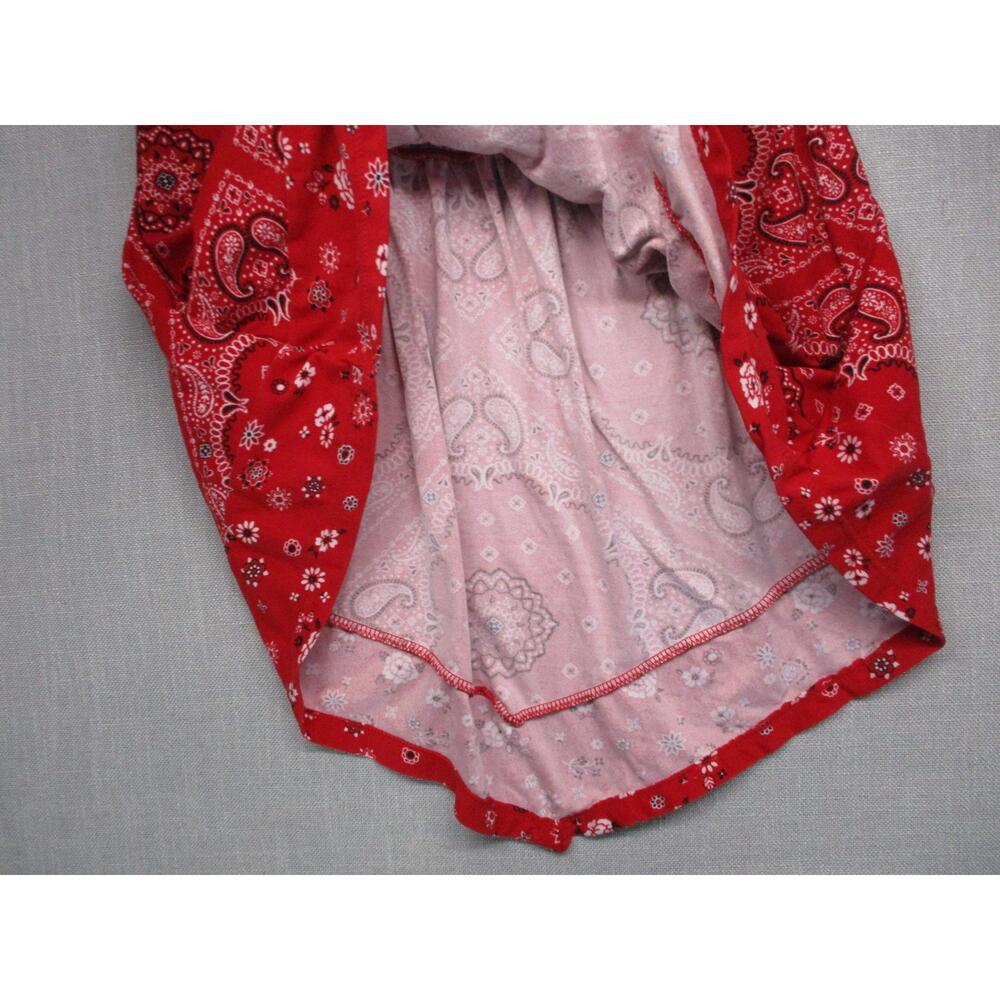 No Boundaries Red Paisley Y2K Boho Halter Bandana Top juniors Size XL 15 17 - Picture 7 of 11